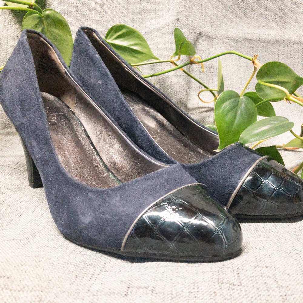 Exotic Rialto Soft Heels with Snake Skin Toes and Heel